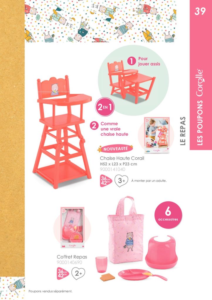 Corolle - , High Chair Coral (9000141040)